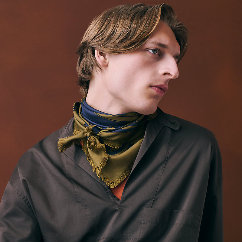 Quadrige fringed scarf 80 | Hermès USA